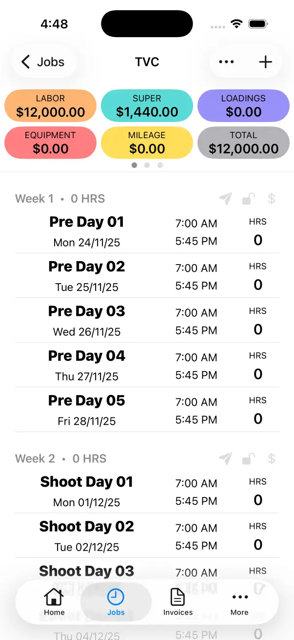 Add Multiple Work Days
