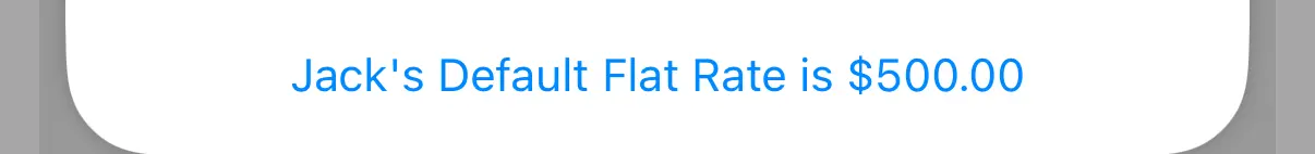 Default Flat Rate